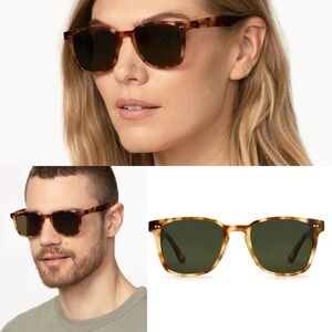 KREWE VINDEL Hawksbill Polarized Tortoise Sunglasses 53/21-148 mm with Case